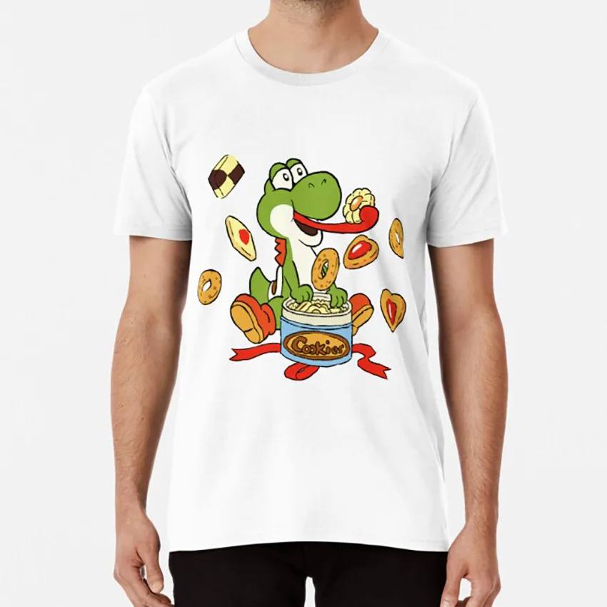Футболка с принтом печенье Yoshi cookie food mario n64 gameboy|Мужские футболки| |