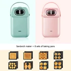 8 в 1 электрическая машина для приготовления вафель, машина для приготовления сэндвичей, печь для приготовления яиц, пирожных, кухонный аппарат для приготовления вафель, пончиков для завтрака, многопекарь