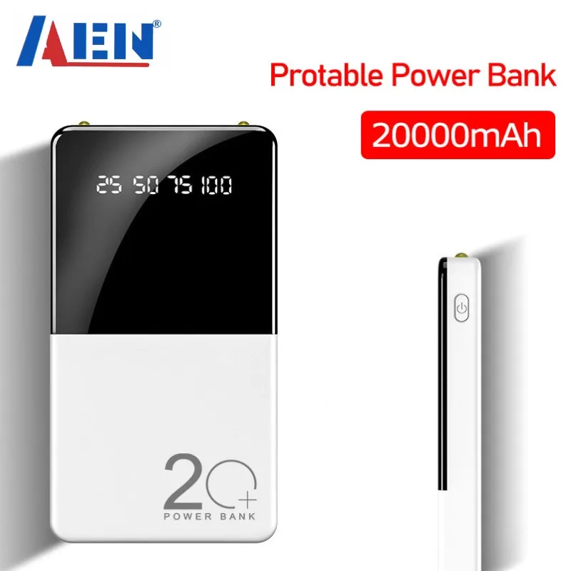 20000 мАч портативный внешний аккумулятор Dual USB светодиодный дисплей быстрое