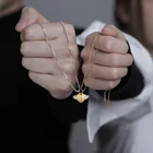 Комплект ожерелий магнитный для пар, для влюбленных, двойное расстояние, ожерелье с подвесками дружбы для женщин и мужчин, подарок на день Святого Валентина, 2 шт.