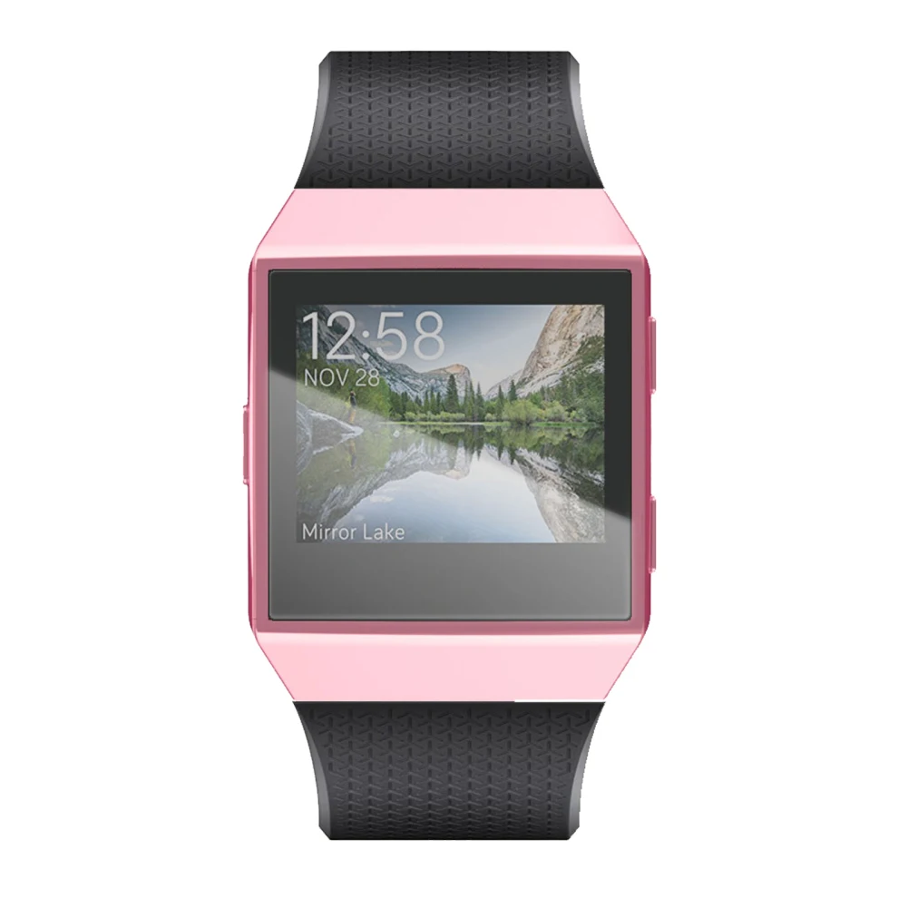 Многоцветная силиконовая рамка, кожаный чехол, защитная оболочка для Fitbit Ionic Smart Watch Band, защита экрана