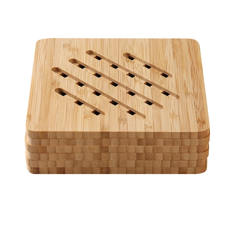 Подставка под домашний стол подставка напитки из натурального бамбука коврик