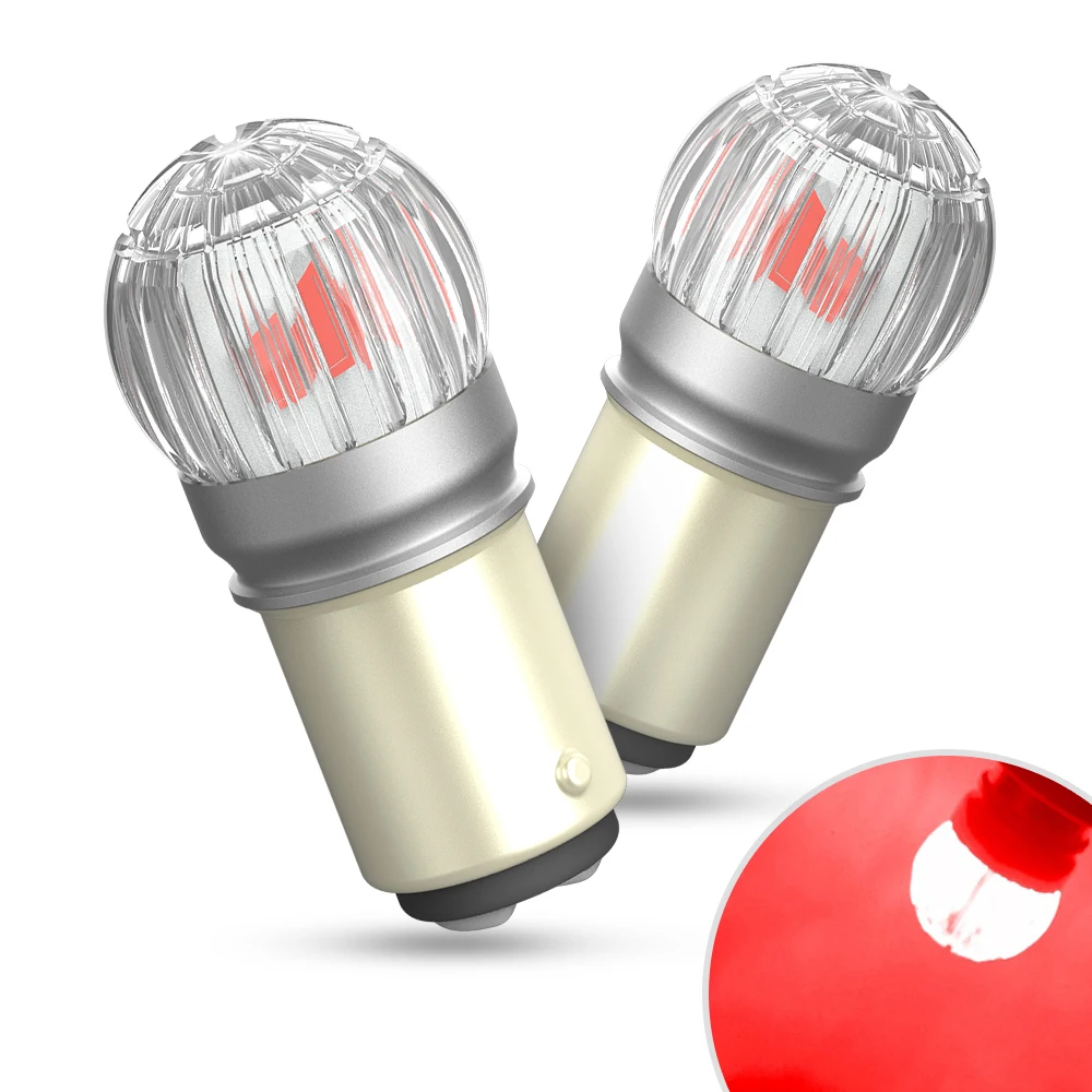 

AUXITO 2x 1157 светодиодный красный P21/5 Вт BAY15D светодиодный лампы 12V 3030SMD DRL парковки тормозной фонарь светильник для Renault, Chevrolet Ford Dodge