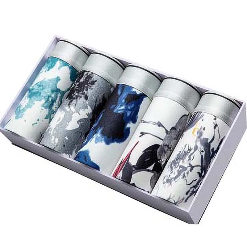 Трусы-боксеры мужские 5 шт./лот шорты нижнее белье пикантные трусы большие