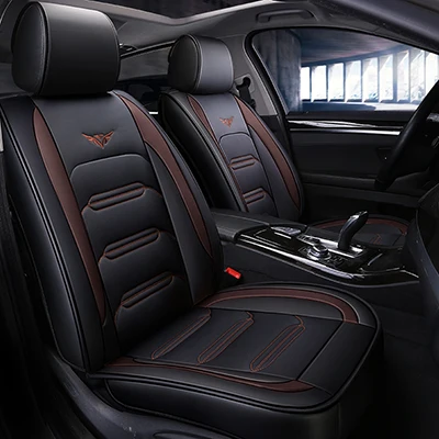 black coffee Спортивные кожаные автомобильные чехлы для jeep Патриот grand cherokee Cherokee Renegade compass все модели автомобильные аксессуары 5 сидений - Название цвета: black coffee