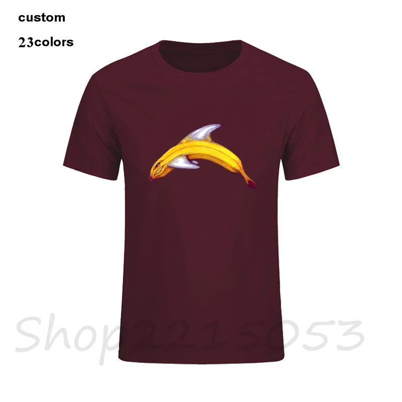 Модная мужская футболка в стиле хип-хоп с изображением акулы банана больших