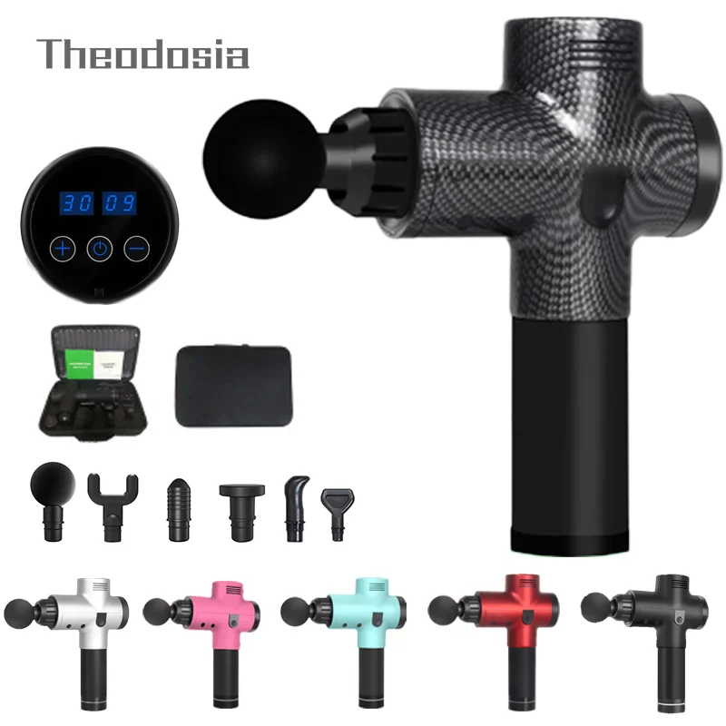 ЖК дисплей массажный пистолет для потери веса массажер шеи Электрический спины