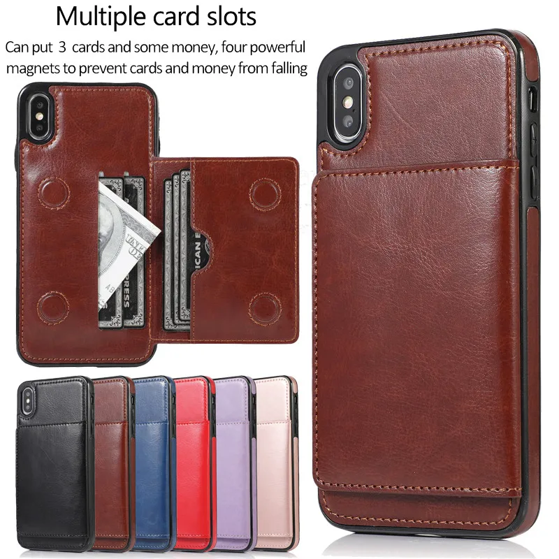 Кожаный чехол для iPhone 12 Mini 11 Pro XS Max XR X SE 2020 7 8 6 Plus бумажник Samsung S20 Ultra S10 S9 S8 A50