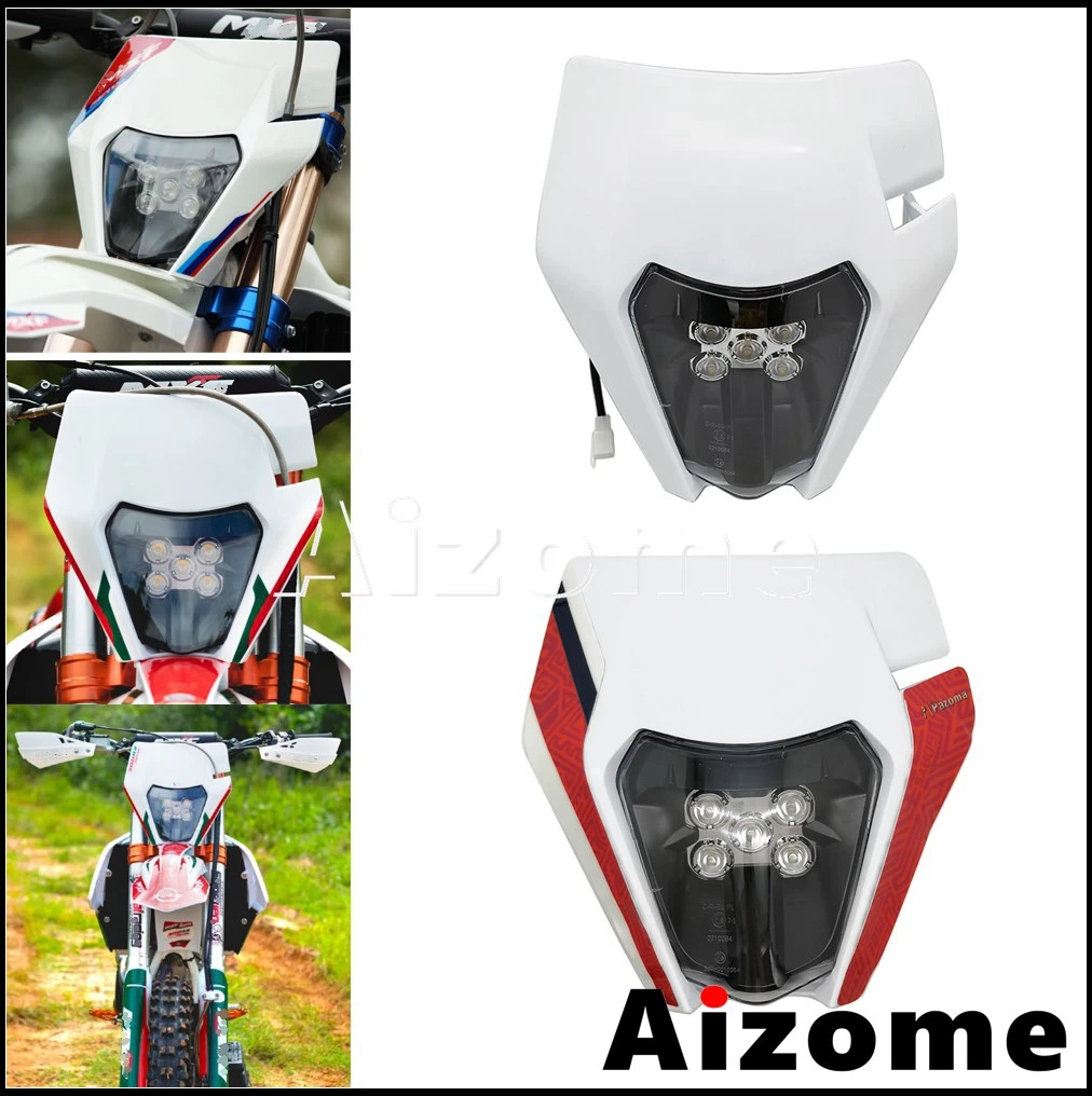Светодиодные фары Enduro для мотокросса 12 В E8 Emark мотоцикла Yamaha Kawasaki MX EXC 450 SX XC WR DRZ KLX KX
