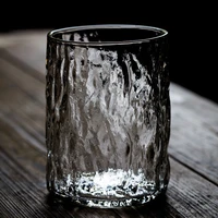modern art glass cup resistant coffee transparent creative tequila ripple glass cup vodka whiskey copas de vino drinkware de50bz