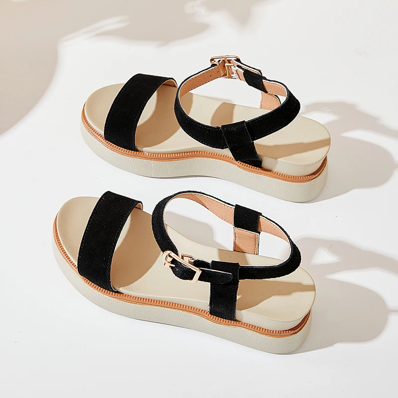 

CRLAYDK Summer Sandals for Women Platform Wedge Comfort Strap Slippers Casual Vacation Walking Shoes Anti Slip Ladies Sandales