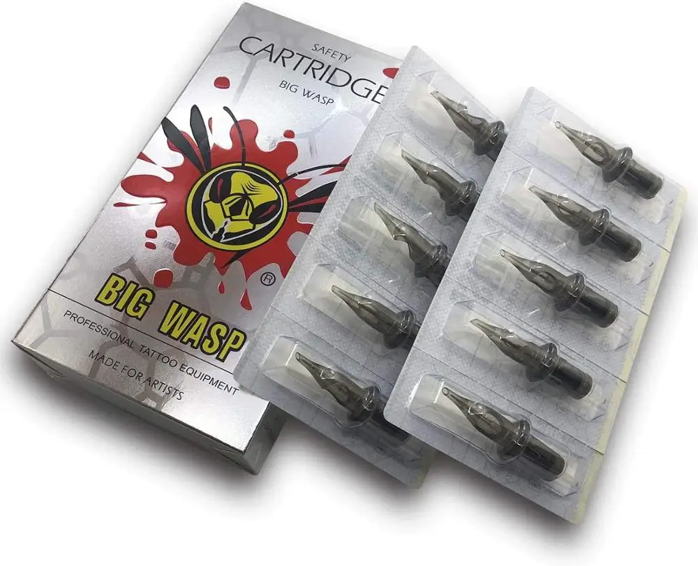 

BIGWASP Evolved Gray Disposable Sterilized Safety 9RS Tattoo Cartridges Needle 20pcs/box (9 Round Shader)
