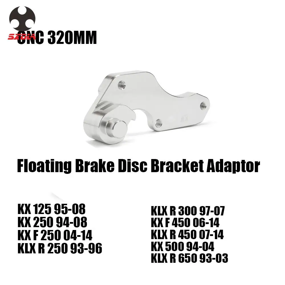 

Motorcycle 320MM Floating Brake Discs Bracket Adaptor For KAWASAKI KX125 250 KX250F KLX250R KLX300R KX450F KLX450R KX500 KLX650R