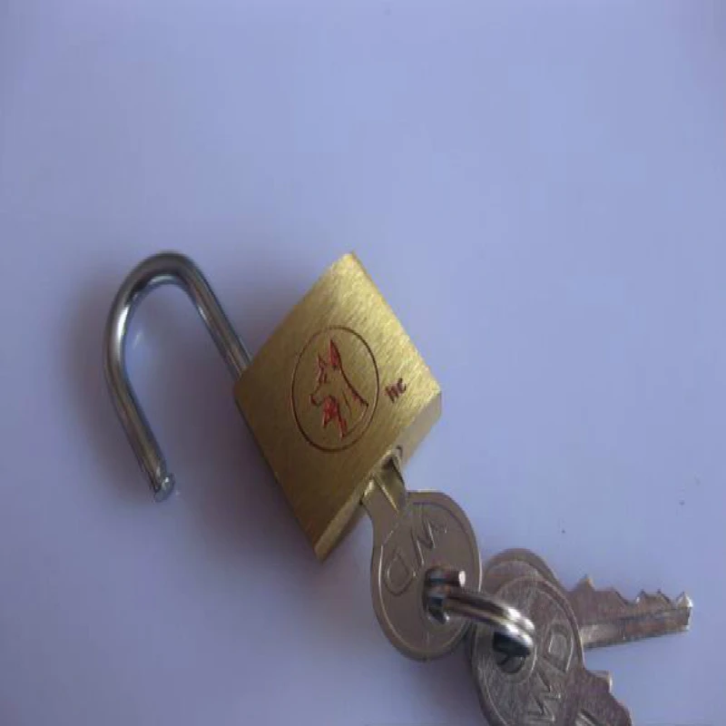 Латунный замок с длинной скобой для багажа/чемодана/ворот 3 надежных ключа