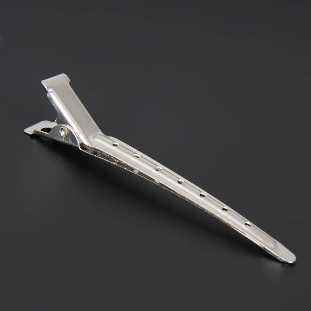 

10pcs Hair Styling Clip Flat Duck Mouth Hair Clips Salon Hairdressing Cutting Stainless Steel Hairpin Accessory Sectioning Clamp