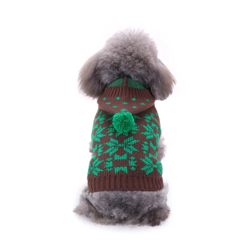 Рождественские свитера для собак зимняя теплая одежда модные вязаные домашних