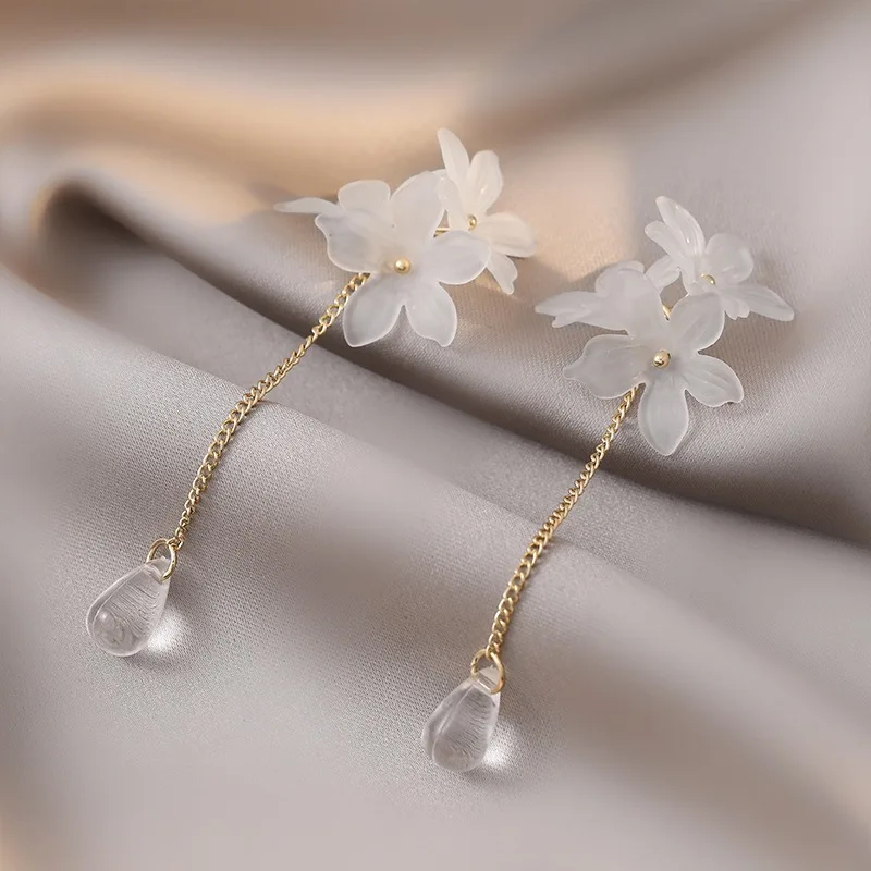 

Surflove Glazed Petal Earrings Gentle Fashion Trend Ladies Wedding Engagement Wedding Party Event Accessories Birthday Gifts