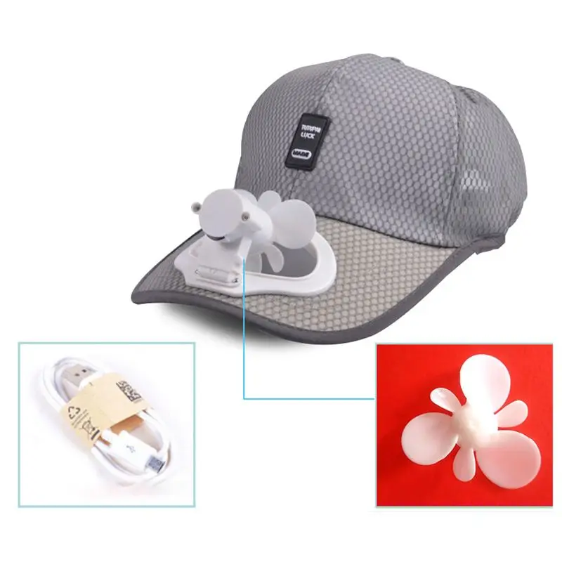 Unisex USB Charging Fan Baseball Cap Adults Summer Breathable Sunscreen Sun Hat for Outdoor Riding Hiking Climbing Dropship | Спорт и