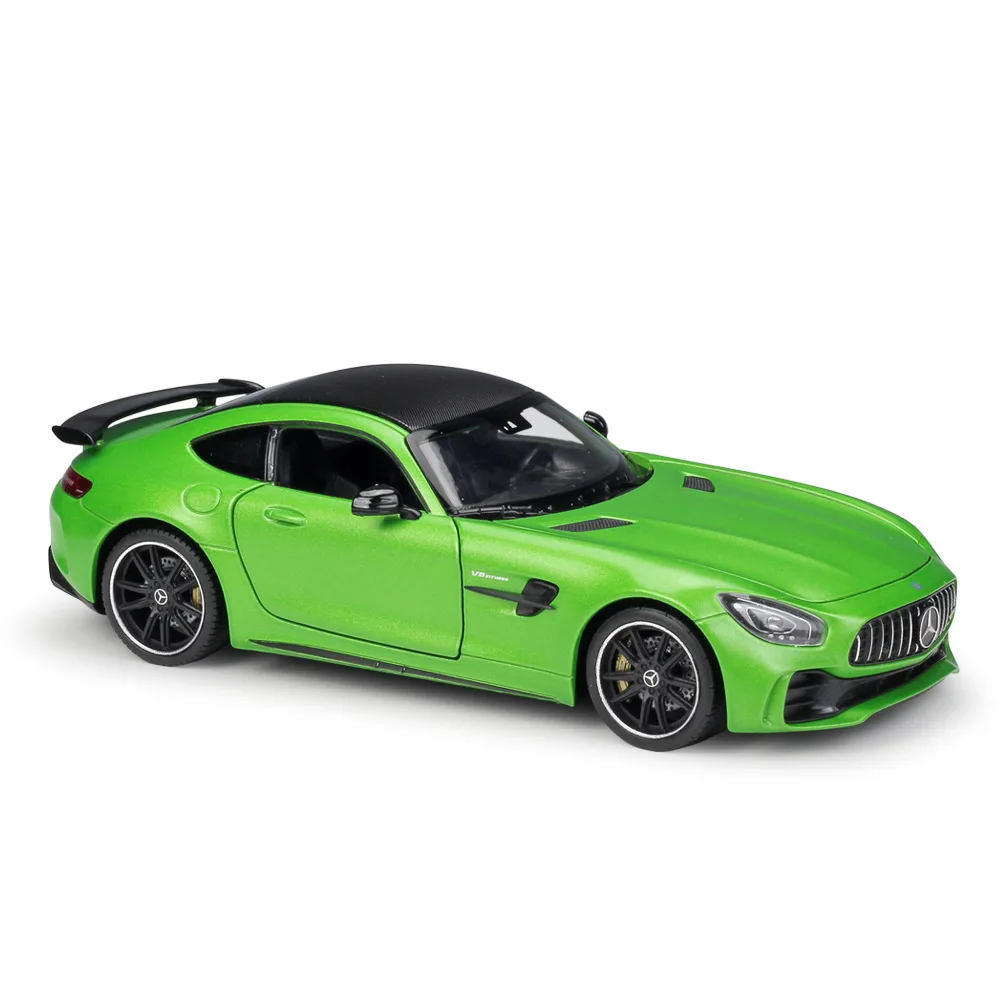 

WELLY 1:24 Mercedes-Benz AMG GTR Alloy Luxury Vehicle Diecast Pull Back Car Model Goods Toys for Adults Collection