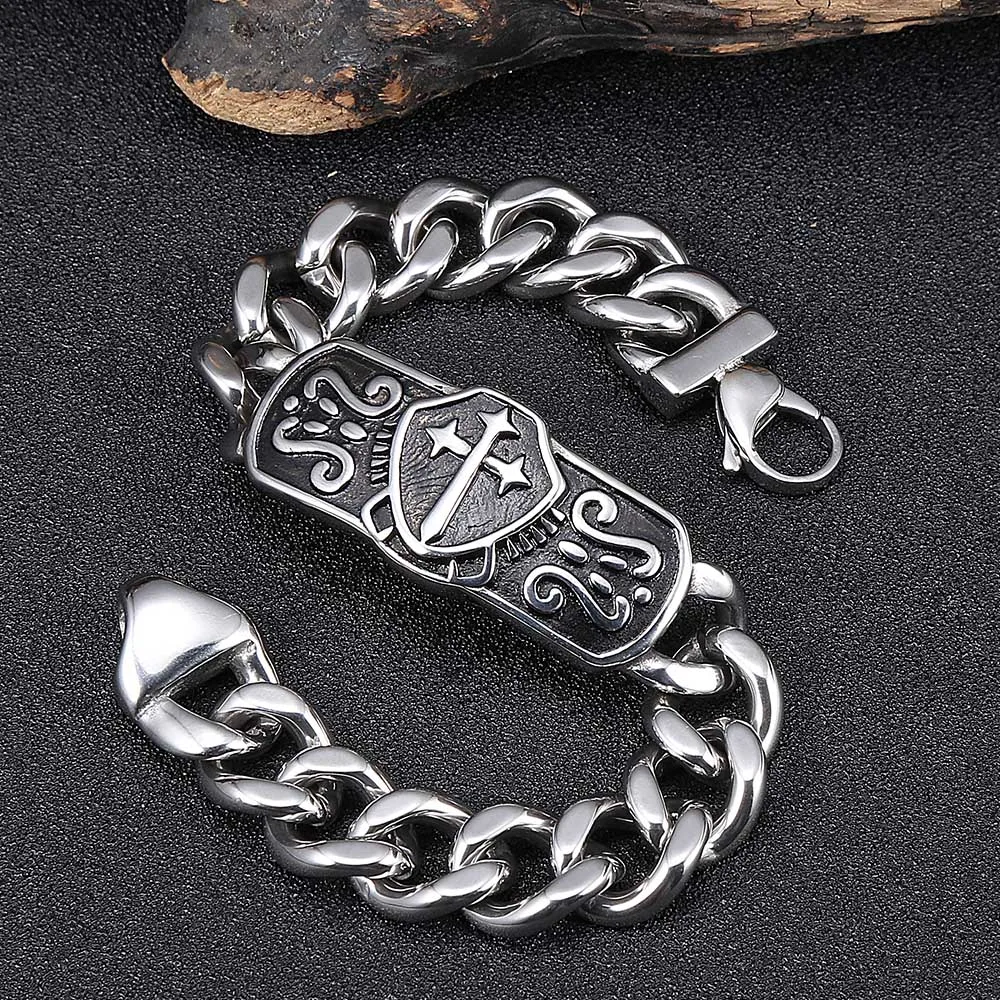 Браслеты мужские металлические в стиле панк GS0016 | Украшения и аксессуары