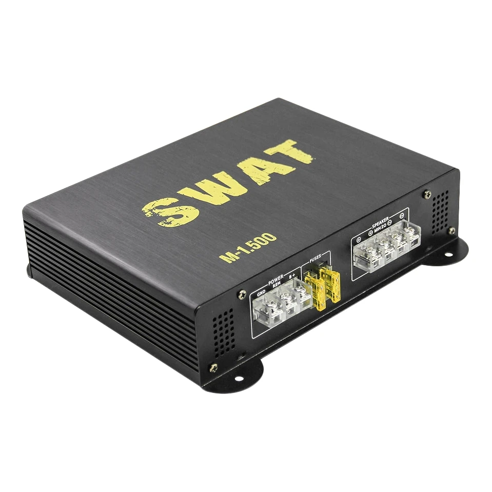 Усилитель SWAT M 1.500 (4 Ом 10 20000 Гц 90 дБ 900 Вт D класс чувствительность 0 2 9
