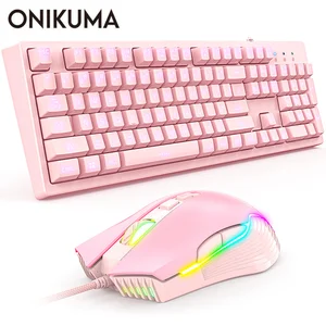 ONIKUMA G25 Gaming Keyboard Mouse Set Wired Pink CW905 6400 DPI Mice K9
Cute Cat Ear Headset for PC Laptop