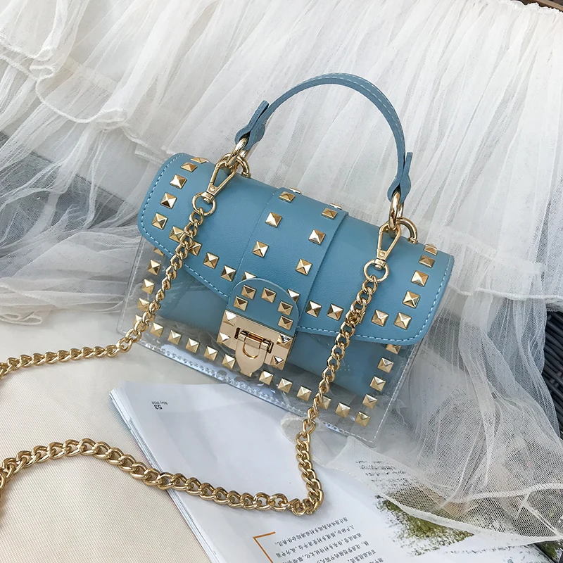 Маленькая прозрачная брендовая дизайнерская женская сумка новинка 2020 модная