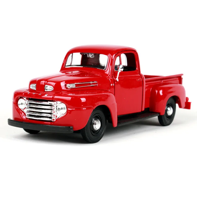 1948 Ford F-1 Red Изысканная 1:24 модель из сплава Mustang GT, модель спортивного автомобиля, коллекция премиум и gif - Цвет: 1948 Ford F-1 Red