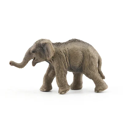little elephant Настоящий зоопарк, джунгли, Животные фермы, модель серии 2, петух, коза, утка, Выдра, детские развивающие игрушки для детей, подарок - Цвет: little elephant
