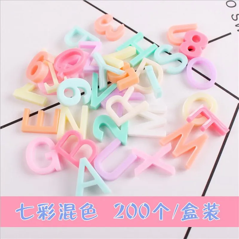 200 шт./компл. Новые Креативные 10 мм полимерные буквы алфавита бусины для diy