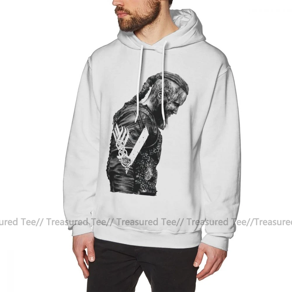Ragnar Lothbrok Толстовка KING RAGNAR LOTHBROK Толстовка Vikings уличная Мужская толстовка длинная стильная толстовка с капюшоном - Цвет: White