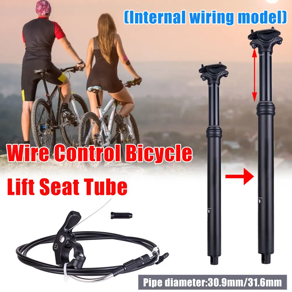 

31.6/30.9mm Bike Seatpost Internal Cable Routing Oil Pressure Air Pressure Bike Lift Seat Post For Road Mountain Bike Seat Post
