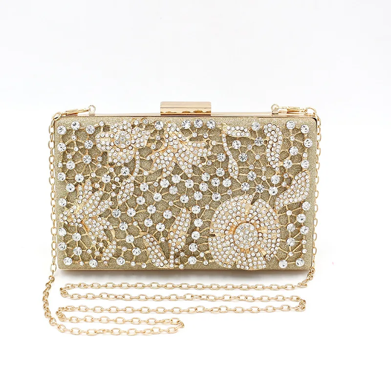 IMIDO модная металлическая роскошная женская вечерняя сумочка со стразами Золотая