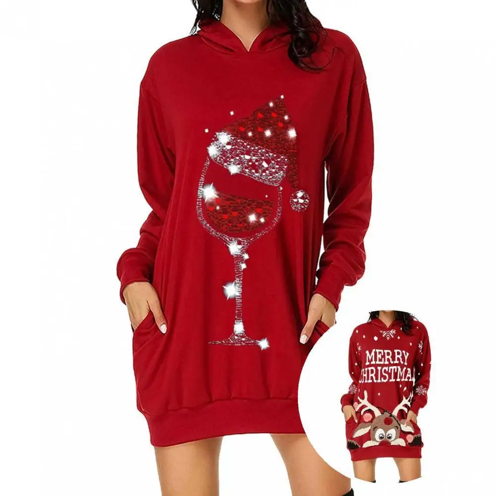 

Long Sleeve Warm Cartoon Bear Letter Print Xmas Sweatshirt for Home