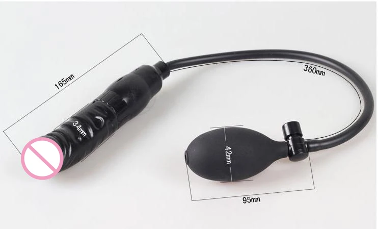 Candiway черный супер мягкий надувной реалистичный фаллоимитатор Анальная пробка