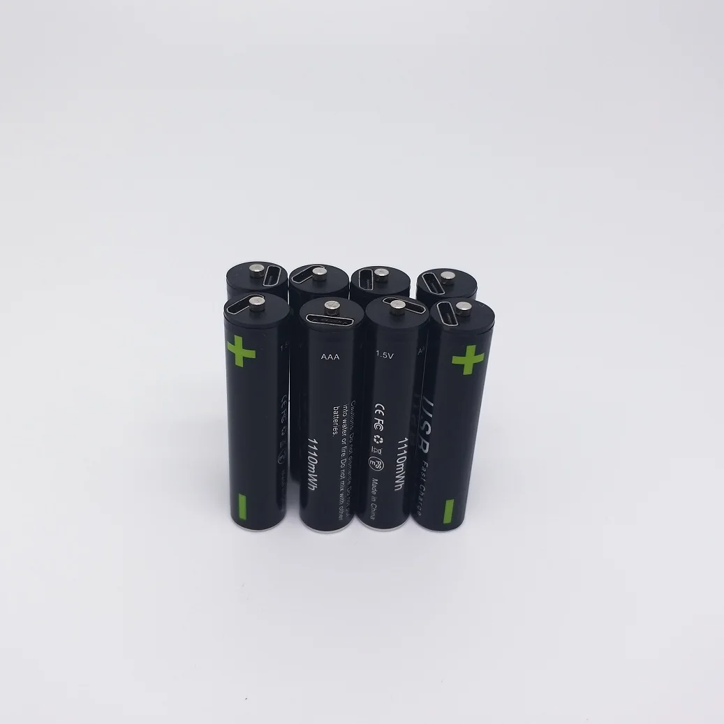 

1.5v Aaa Rechargeable Battery Lithium Li-ion 1100mwh Battery 1.5v Aaa Battery
