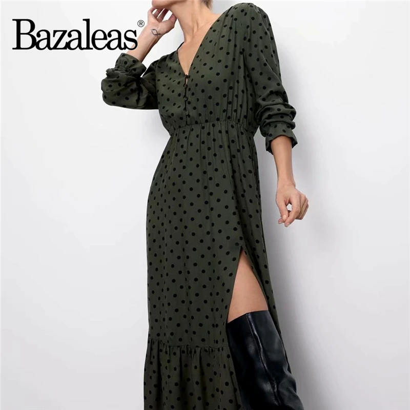 Прямая поставка осеннее офисное платье миди с v образным вырезом шикарное