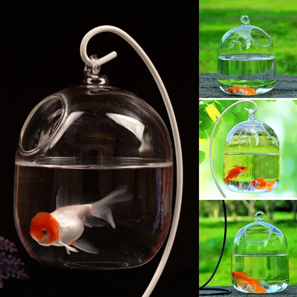 

Fishbowl Air Plant Vases Handmade Vases Transparent Hanging Fish Tanks Glass Decoration Aquarium Flowers Tank Plants Bowl