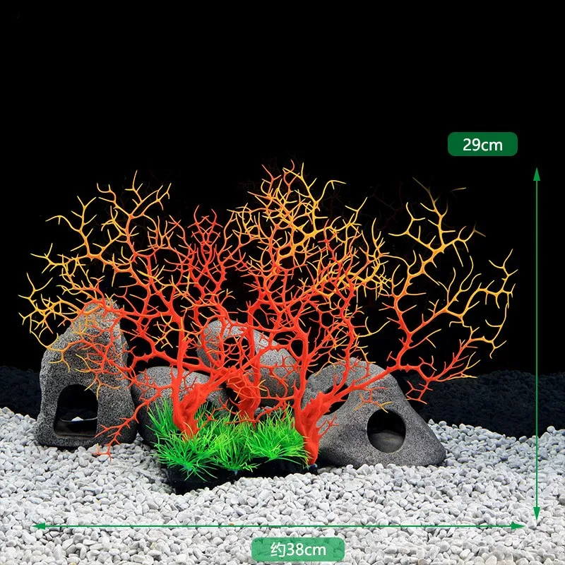 

1pc Fish Tank Aquarium Decoration Simulation Soft Resin Coral Tree Artificial Aquatic Underwater World Fish Tank Accessories