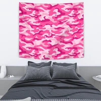 pink camouflage wall tapestry 3d printed tapestrying rectangular home decor wall hanging