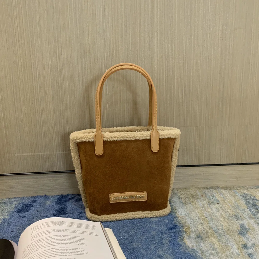 

Sheep shearing 2021 new handbag vegetable basket simple fashion design large capacity hand bag handbag