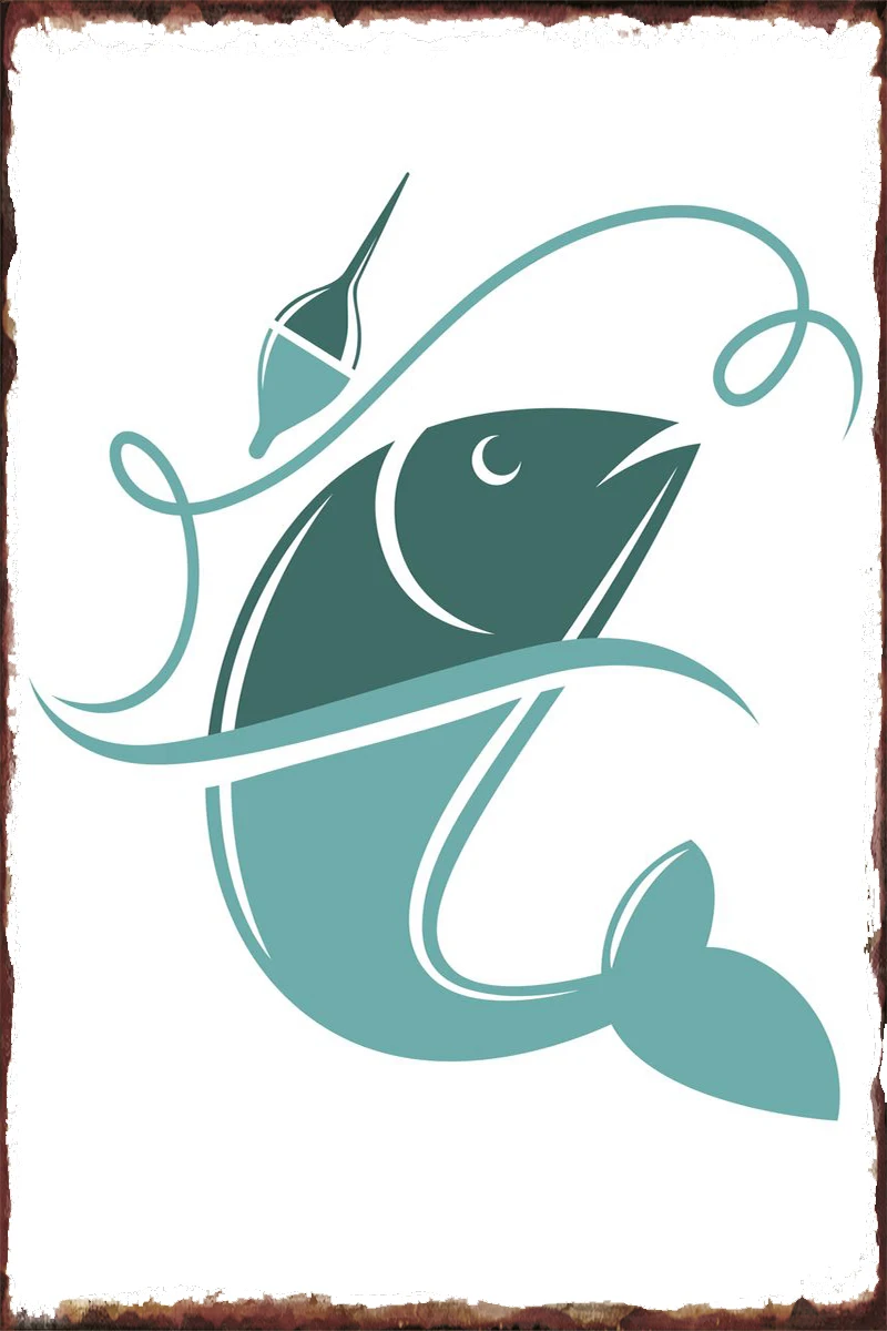 fishing Tin Sign Plates Wall Decor Room Decoration Retro Vintage Metal For Art Pub Home Club Man Cave Cafe | Дом и сад