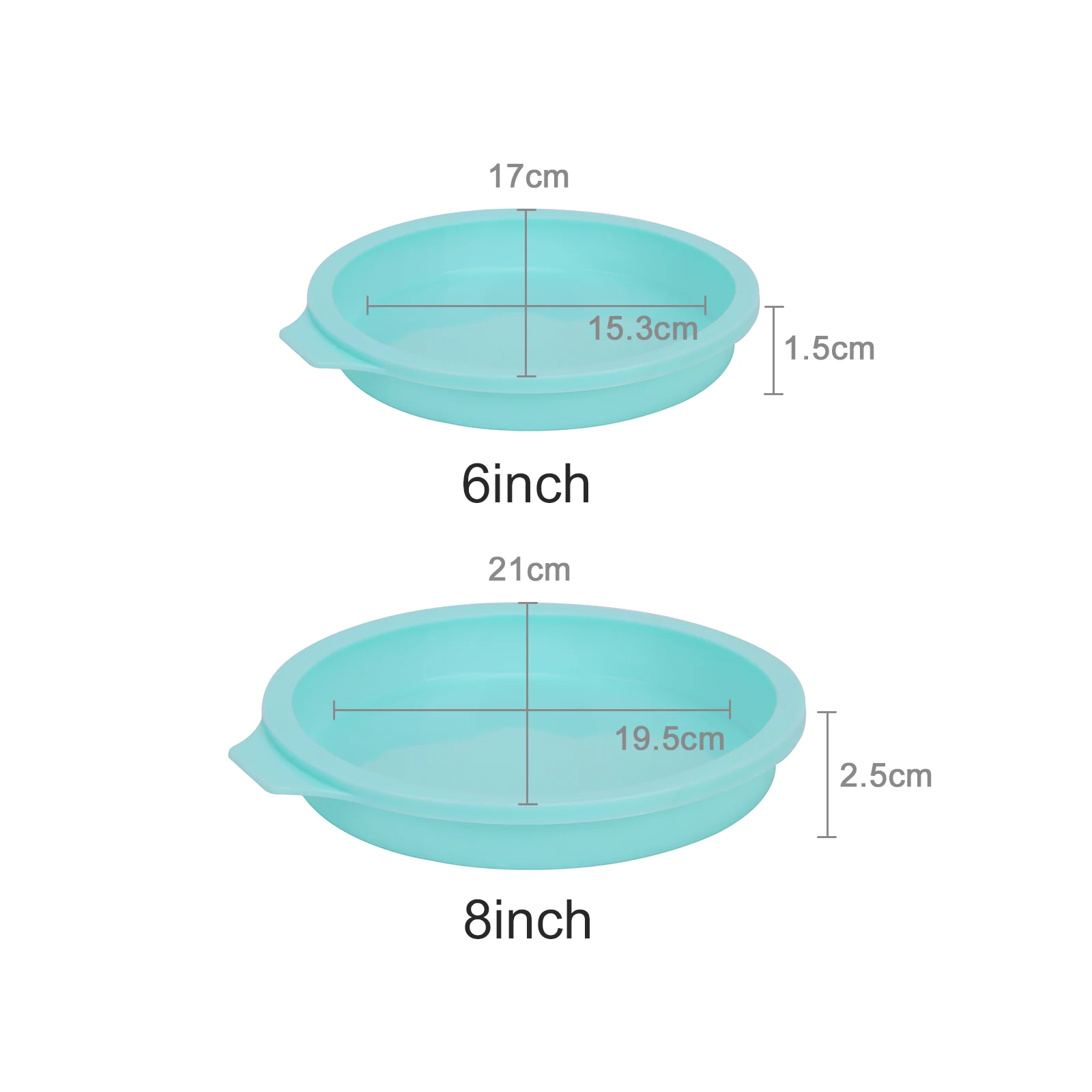 

Silicone Round Mousse Cake Mold 4/6/8 Inch Layered Baking Tray Moulds Non-stick DIY Cake Toast Bread Mould Ware Kitchen Tool