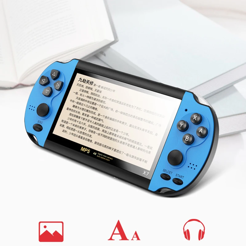 Red/Bue/Red-Blue Portable Retro 4.3-inch Screen Handheld Video Game Console Player Built-in 10000+ Games Audio Ebook | Электроника