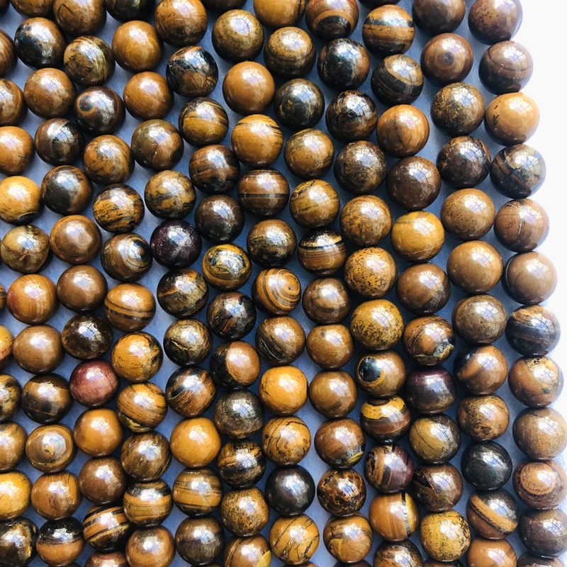 

Wholesale Iron Tiger Eye Beads,Round Tiger Eye Stone 6mm 8mm Round Beads for jewelry,1 of 15" full strand