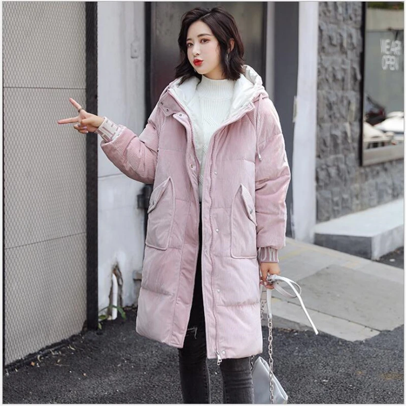 

Fashion winter women jacket 2019 Velvet women Parka Big Fur Collar Winter coat women Long Female Outwear casaco feminino 250