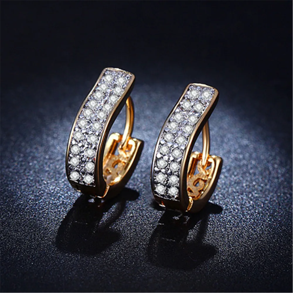 Элегантный Золотой Цвет из нержавеющей стали с украшением в виде кристаллов