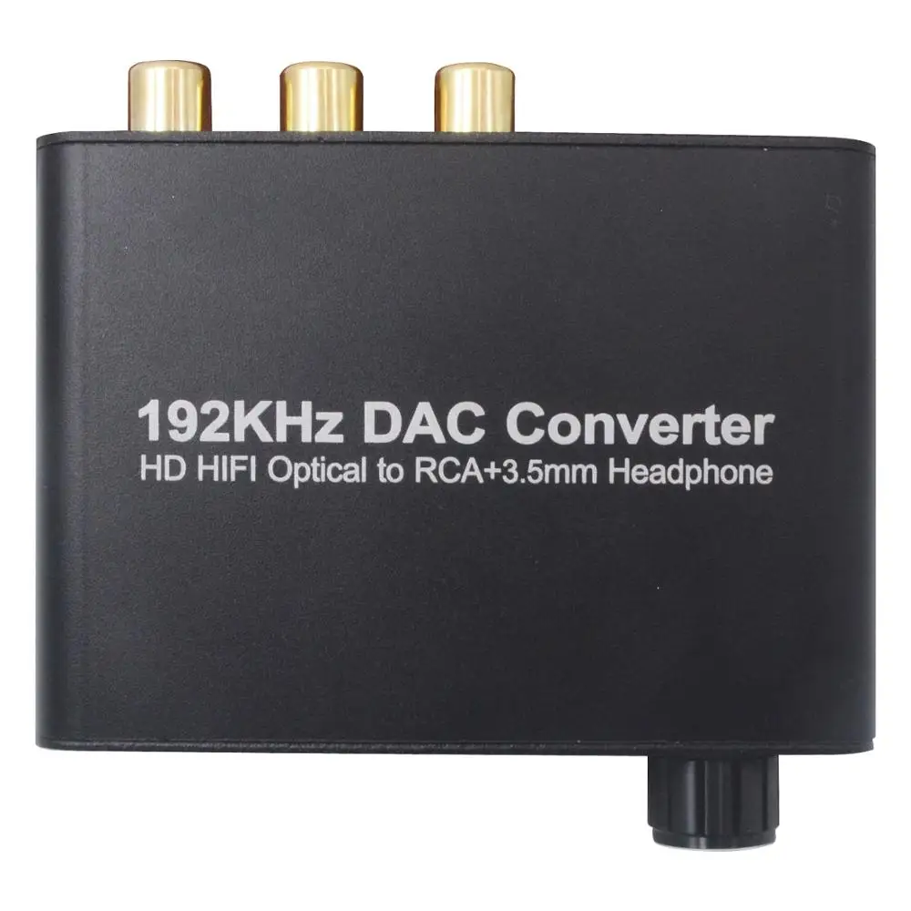 Цифровой аудиоконвертер 192 кГц DAC конвертер 5 1 дюйма Hi Fi оптический to RCA + 3 мм