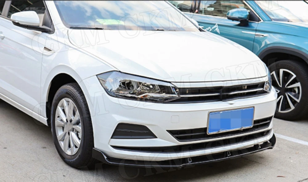 Высококачественный передний спойлер из АБС пластика для Volkswagen VW Polo Plus 2019