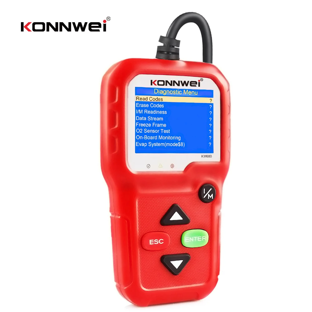 2020 лучший OBD2 сканер KONNWEI KW680 OBD 2 Автомобильный диагностический инструмент для